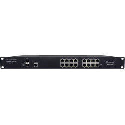 18-Port Managed Industrial PoE Switch | 16-RJ45 Ethernet Ports, 2-SFP Fiber Ports