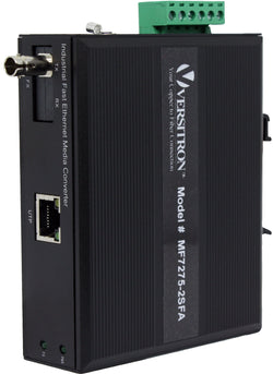 10/100TX-FX Single Fiber Industrial Media Converter | 1-RJ45 Ethernet Port, 1-ST Fiber Port