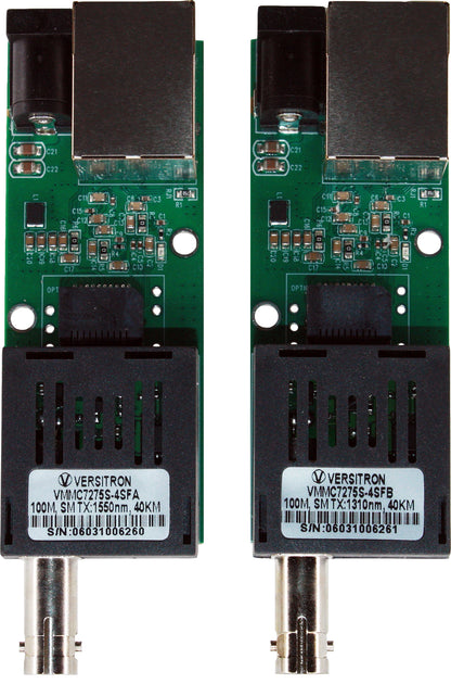 10/100/1000Base-T to 100Base-FX Single Fiber Ethernet Media Converter – NDAA Compliant