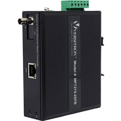 10/100TX-FX Single Fiber Industrial Media Converter | 1-RJ45 Ethernet Port, 1-SC Fiber Port