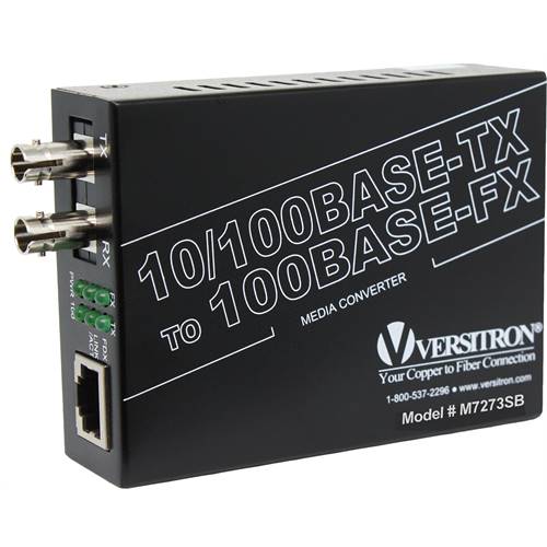 10/100 Base TX to 100 Base FX Fiber Optic Media Converter, Multimode ST