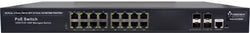 20-Port Managed PoE+ Switch | 16-RJ45 Ethernet Ports, 4-SFP Fiber Ports