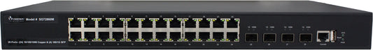 28-Port Managed Switch | 24-RJ45 Ethernet Ports, 4-SFP Ports