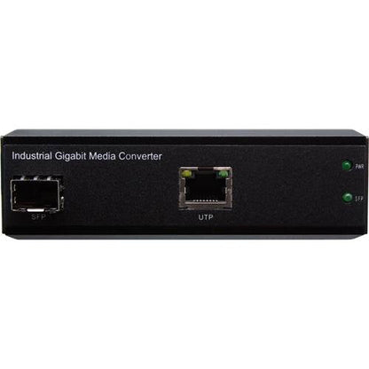 Gigabit Industrial Media Converter | 1-RJ45 Ethernet Port, 1-SFP Fiber Port