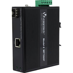 PoE+ Gigabit Industrial Media Converter | 1-RJ45 Ethernet Port, 1-SFP Fiber Port