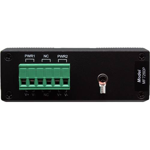 PoE+ Gigabit Industrial Media Converter | 1-RJ45 Ethernet Port, 1-SFP Fiber Port