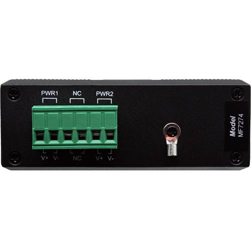 10/100TX-FX Industrial Media Converter | 1-Fast Ethernet RJ45 Port, 1-SC Fiber Port, MM