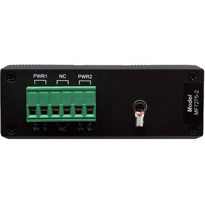 10/100TX-FX Industrial Media Converter | 1-RJ45 Ethernet Port, 1-SC Fiber Port, SM