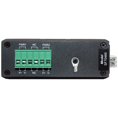 4-Port Unmanaged Industrial Switch | 2-RJ45 Ethernet Ports, 2-SFP Fiber Ports