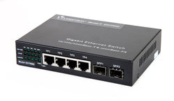 Switch Fast Ethernet manageable 5 ports dont 1 port fibre optique