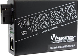 10/100TX-FX Single Fiber Media Converter | 1-RJ45 Ethernet Port, 1-SC Fiber Port, SM