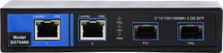 4-Port Unmanaged Switch | 2-RJ45 Ethernet Ports, 2-SFP Fiber Ports