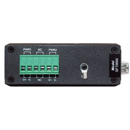 6-Port Unmanaged Industrial Switch | 4-RJ45 Ethernet Ports, 2-SFP Fiber Ports