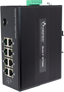 9-Port Unmanaged Industrial Switch, 8-Gigabit Ethernet RJ45 Port , 1-SFP Port