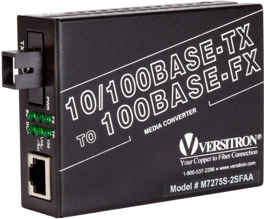 10/100TX-FX Single Fiber Media Converter | 1-RJ45 Ethernet Port , 1-SC Fiber Port, SM