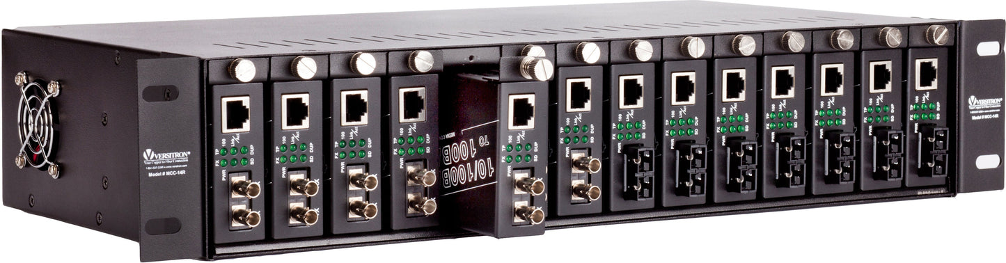 14-Slot Media Converter Chassis